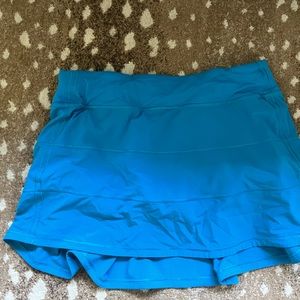 Hawaiian blue lululemon tall pace rival skirt